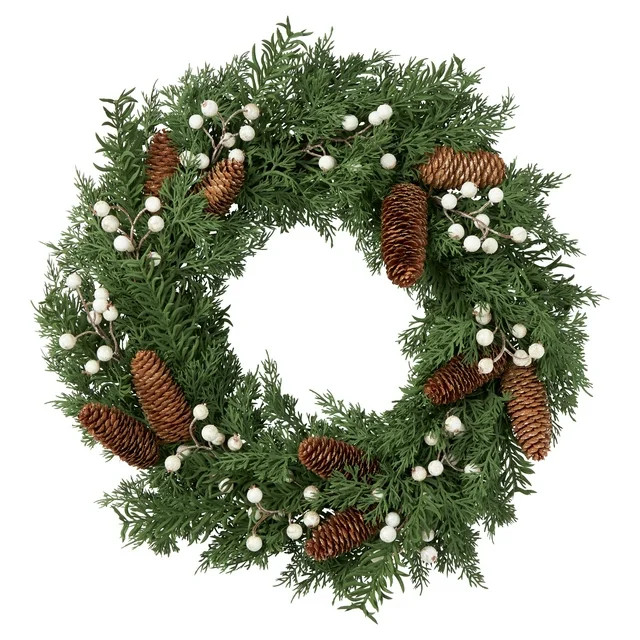 My Texas House White Gold Berry Wreath, 20" | Walmart (US)