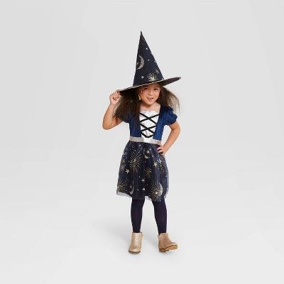 Kids' Midnight Witch Halloween Costume Dress (with Hat) - Hyde & EEK! Boutique™ | Target