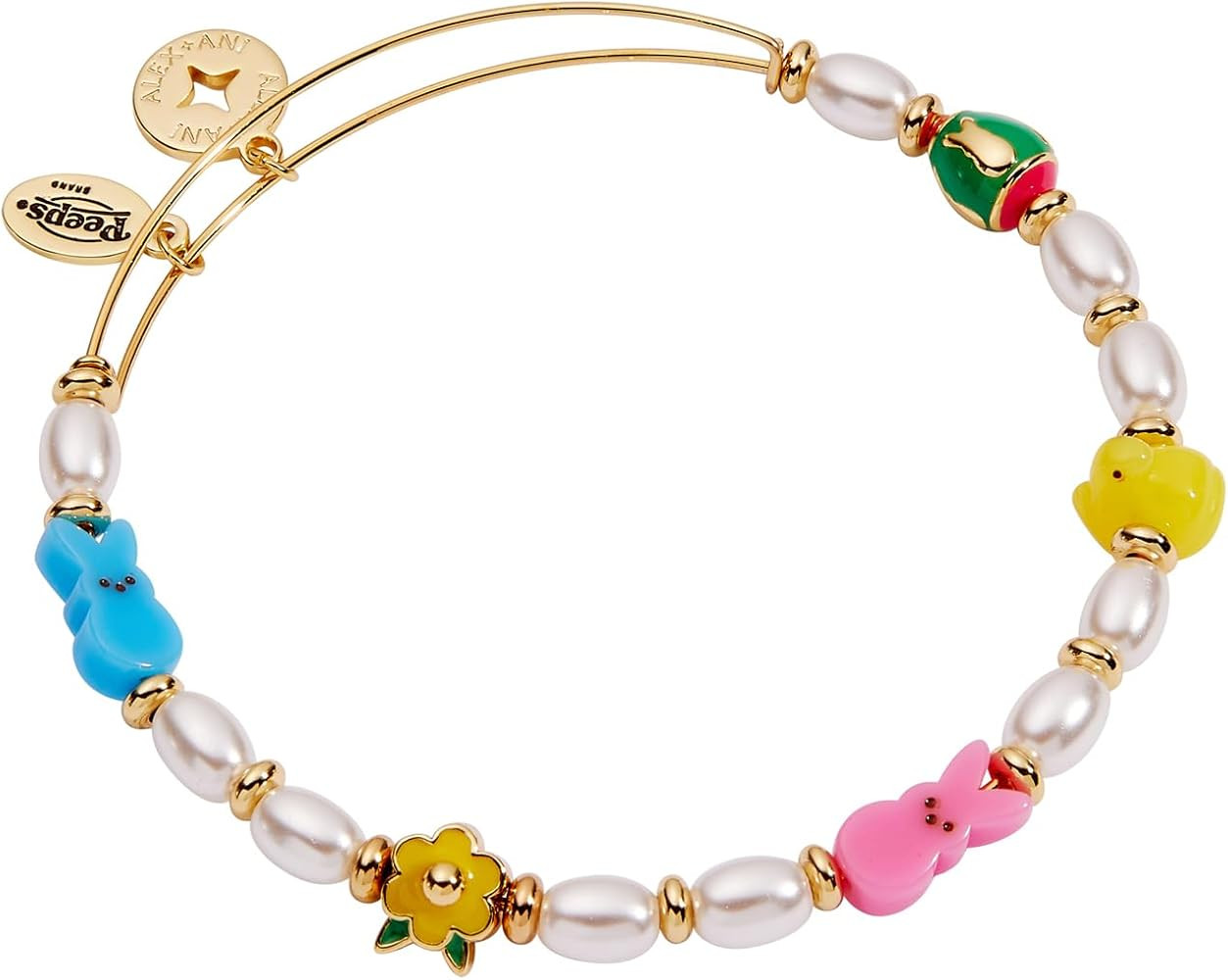 Alex and Ani PEEPS® Chick and Bunny Beaded Bangle and White Pearlized Bunny Studs | Amazon (US)