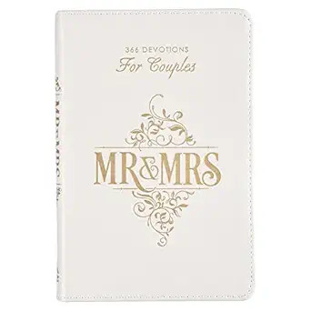 Mr. and Mrs. 366 Devotions for Couples - White Faux Leather Devotional Gift Book for Bride and Gr... | Amazon (US)