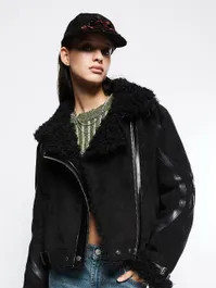 L7 Hennessy Shearling Jacket (Black) | W Concept (US)