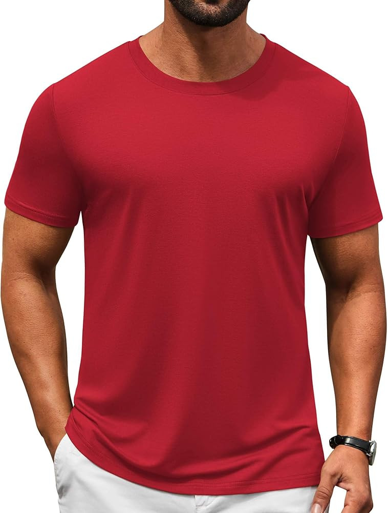 COOFANDY Men's T-Shirts Short Sleeve Crew Neck T Shirts Casual Classic Basic Tee Shirts | Amazon (US)