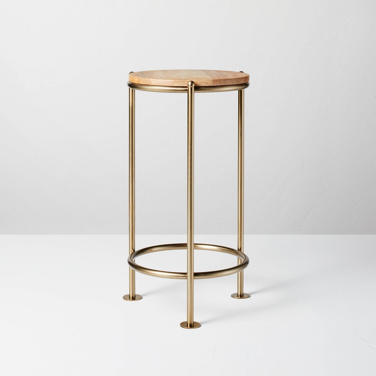18" Wood & Brass Round Plant Stand - Hearth & Hand™ with Magnolia | Target
