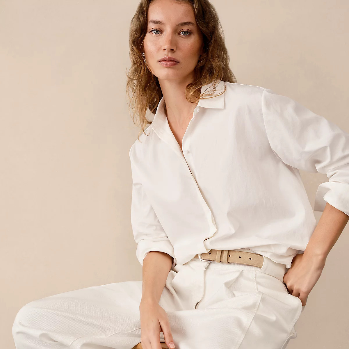 The White Company Cotton Boyfriend Shirt, White, Size: S | The White Company UK & ROW