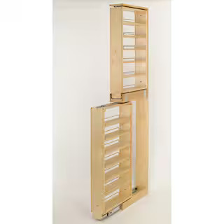 Rev-A-Shelf Wood Tall Filler Pull Out Organizer for New Kitchen Applications 432-TF39-6C - The Ho... | The Home Depot