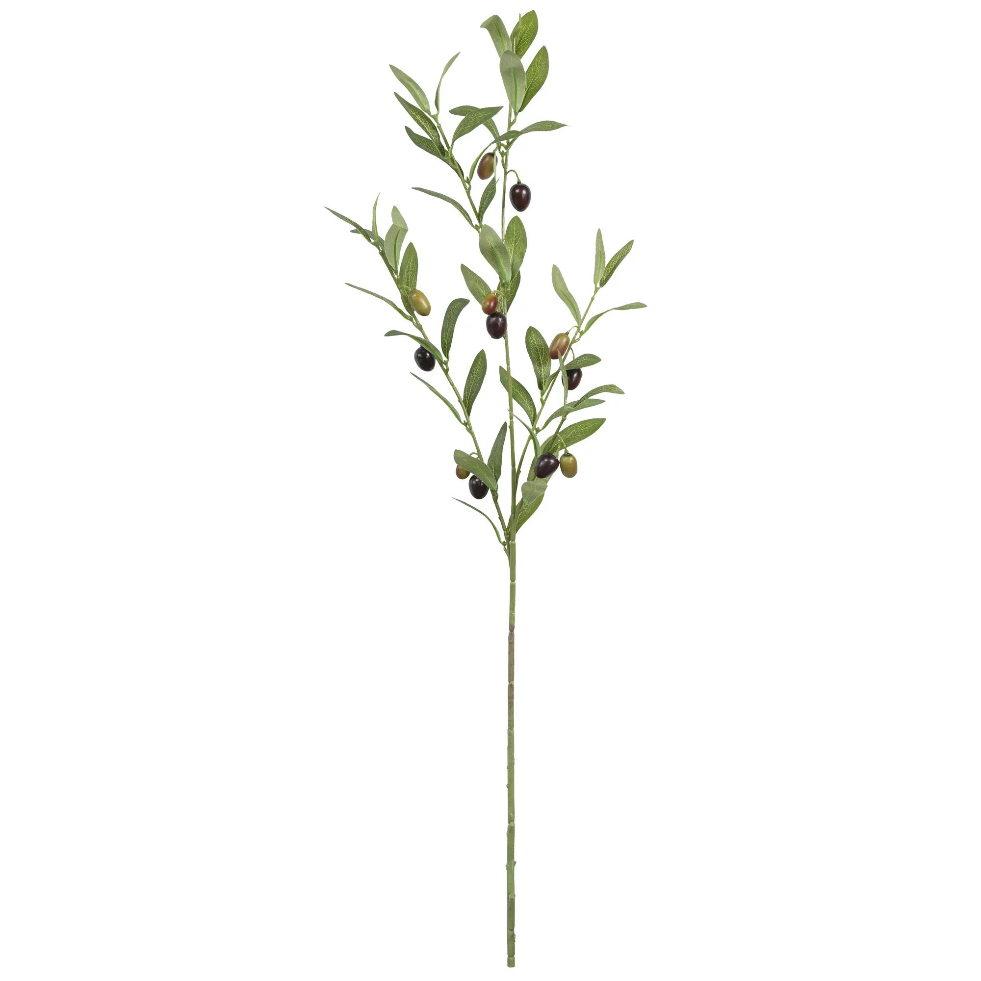 Mainstays Artificial 3 Brunches Olive Long Stem, Multi, Green, 37" | Walmart (US)