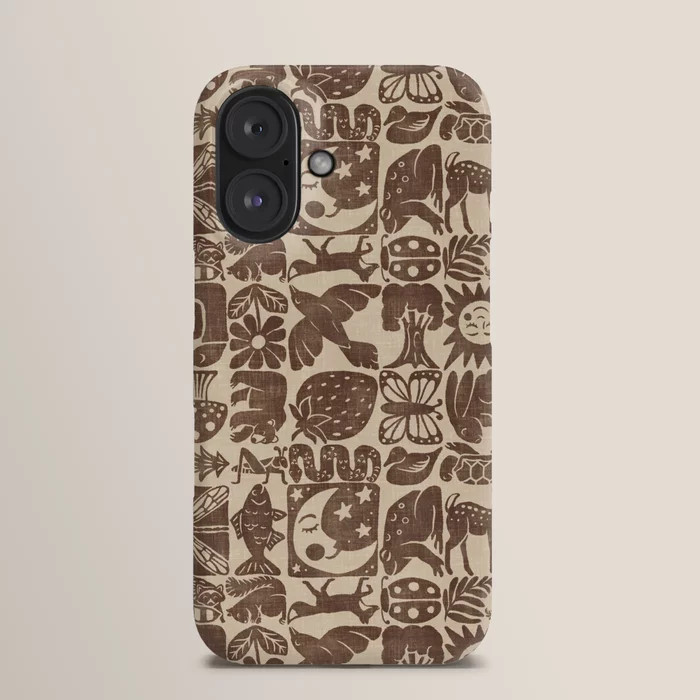 Nature Blocks - walnut brown iPhone Case by Byre Wilde | Society6 | Society6