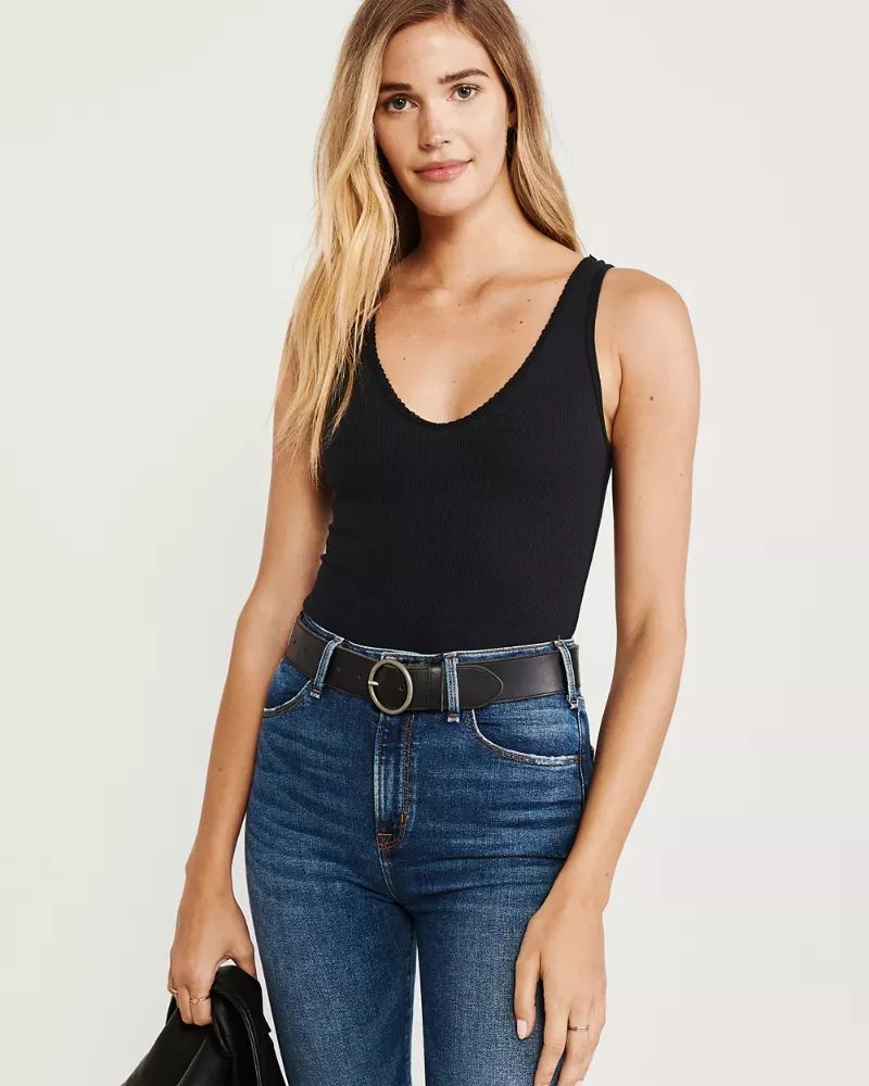 V-Neck Tank Bodysuit | Abercrombie & Fitch US & UK