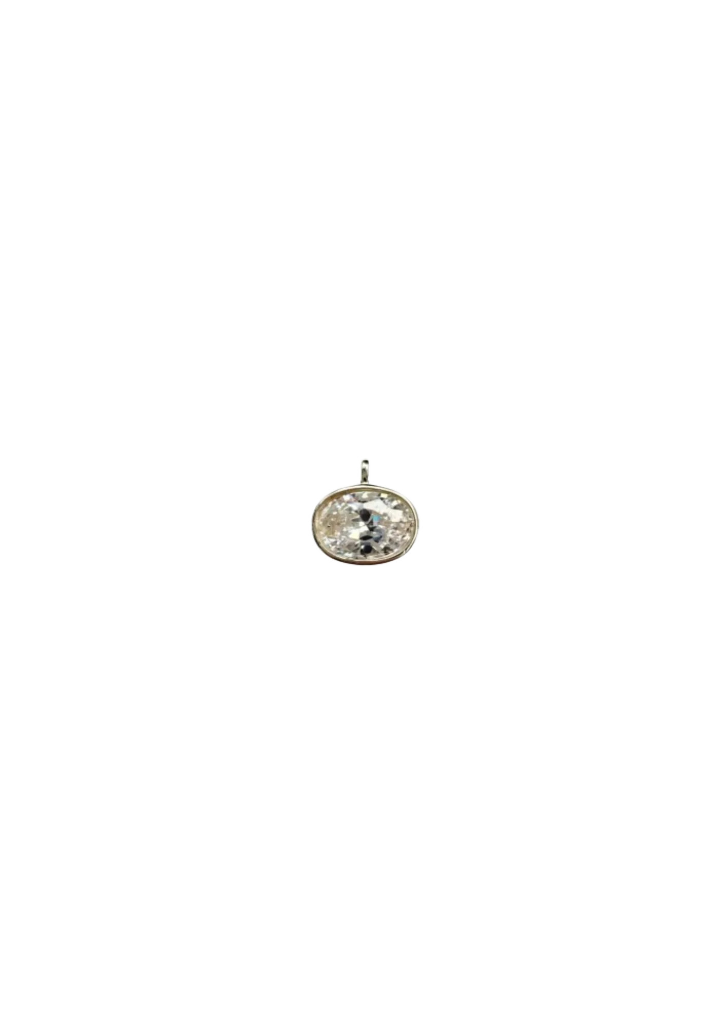 Pre Order Bezel Oval Charm | Nicola Bathie Designs