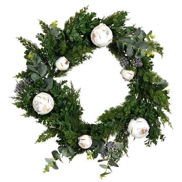 Vickerman 22" Green Cypress Blend Artificial Christmas Wreath, Unlit | Target