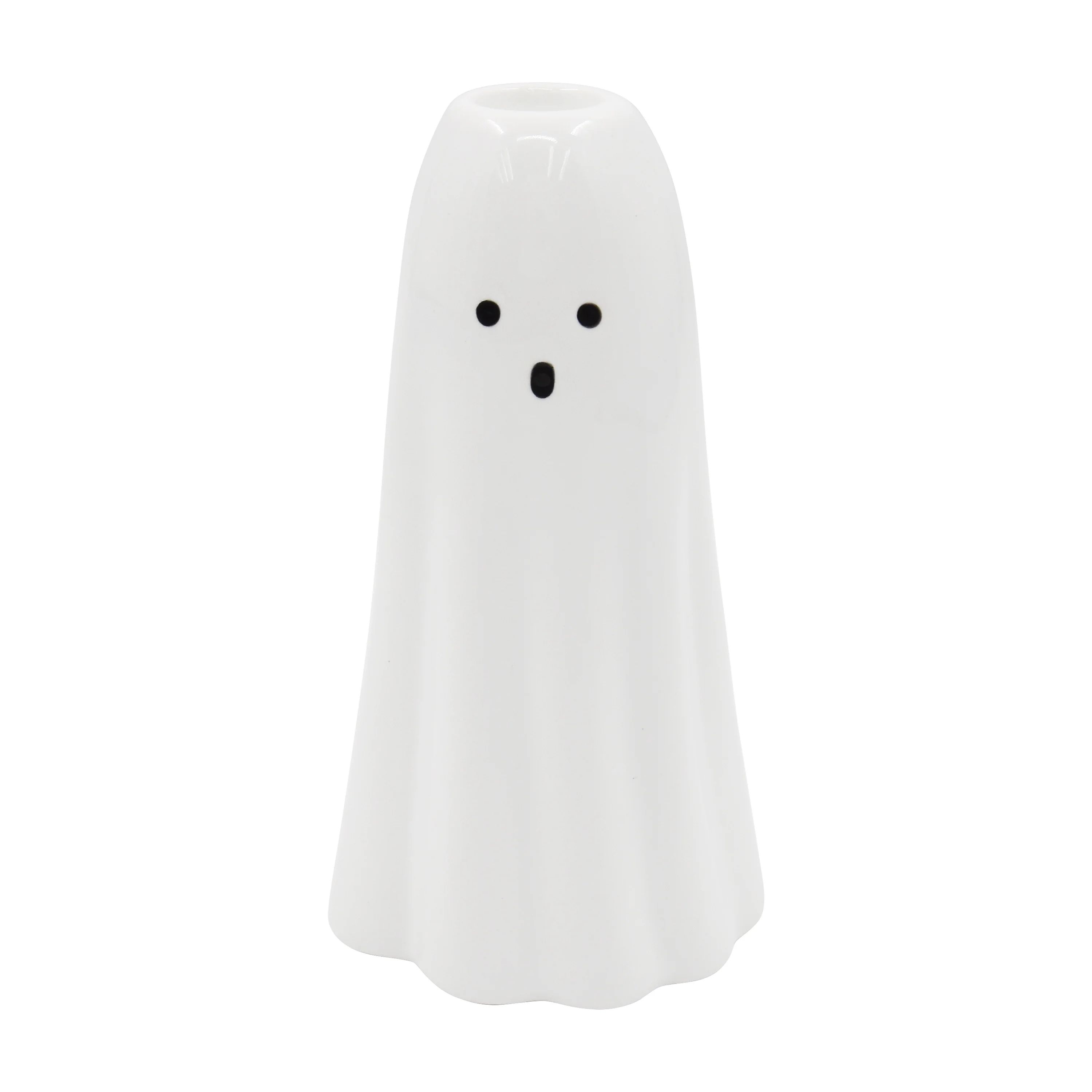 Halloween Ceramic Spooky Tall Ghost Candle Holder, Tabletop Decorations, by Way to Celebrate | Walmart (US)