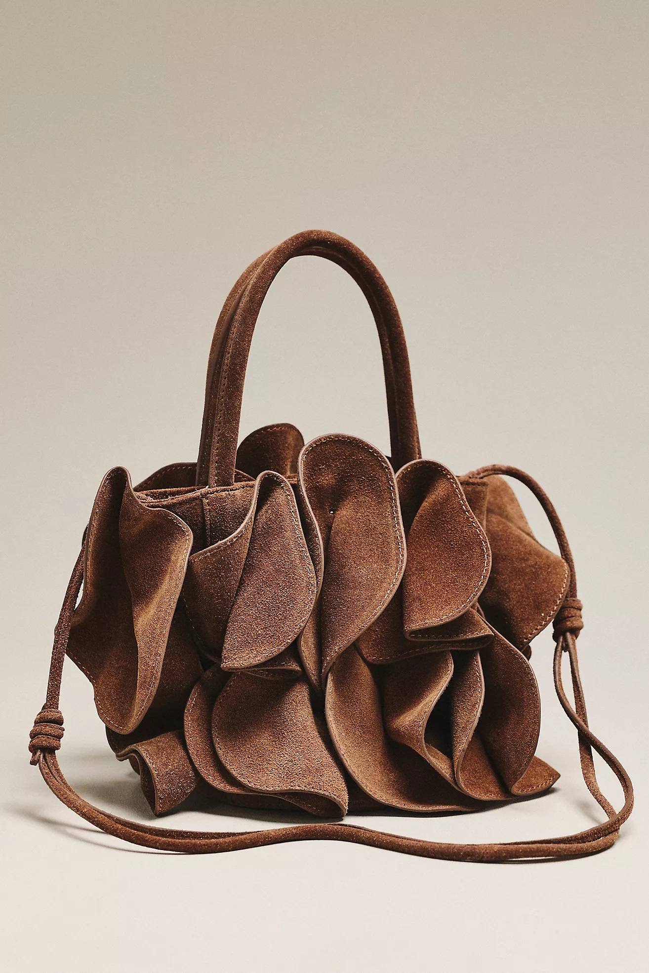 Farm Rio Suede Flower Handbag | Anthropologie (US)