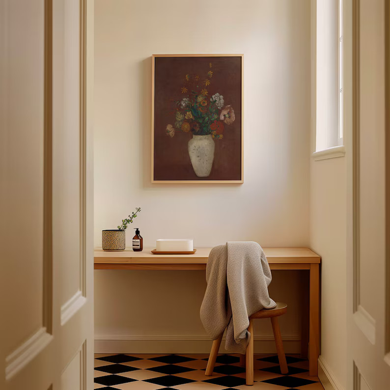 Cottage Core Decor Botanical Wall Art Moody Wall Art Neutral Floral Downloadable Art Trendy Wall ... | Etsy (US)