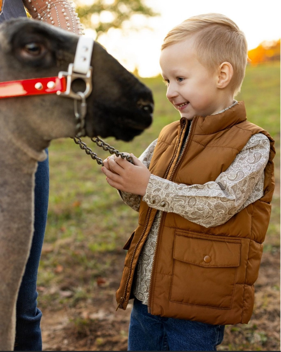 Fall photos, family photos, western kids, toddler boy, cute kids clothes, baby boy outfit, family pictures, family matching shirt, Wrangler, Old Navy, rodeo outfit, Thanksgiving outfit, kid puffer vest, fall outfit.

#LTKkids #LTKfamily #LTKbaby