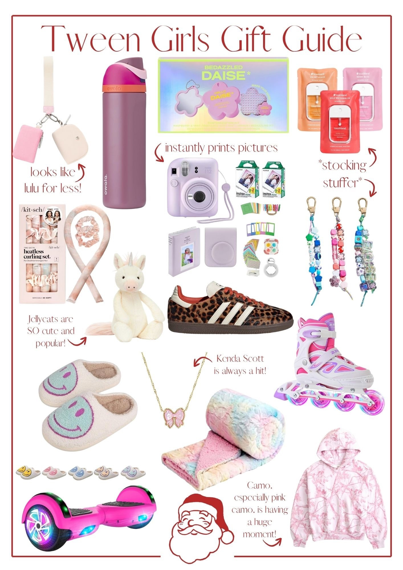 If you’re shopping for a tween or teenage girl this holiday season, I have found you some really fun ideas!! Pink Camo is super popular right now, and the girls are all wanting those leopard sambas! A lot of these could be great stocking stuffers too! 

#LTKFamily #LTKFindsUnder50 #LTKGiftGuide

#LTKFindsUnder100 #LTKFindsUnder50 #LTKGiftGuide