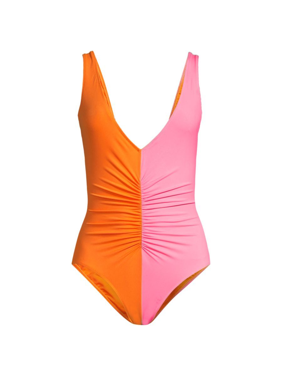 The Lucia Colorblock One-Piece Swimsuit | Saks Fifth Avenue