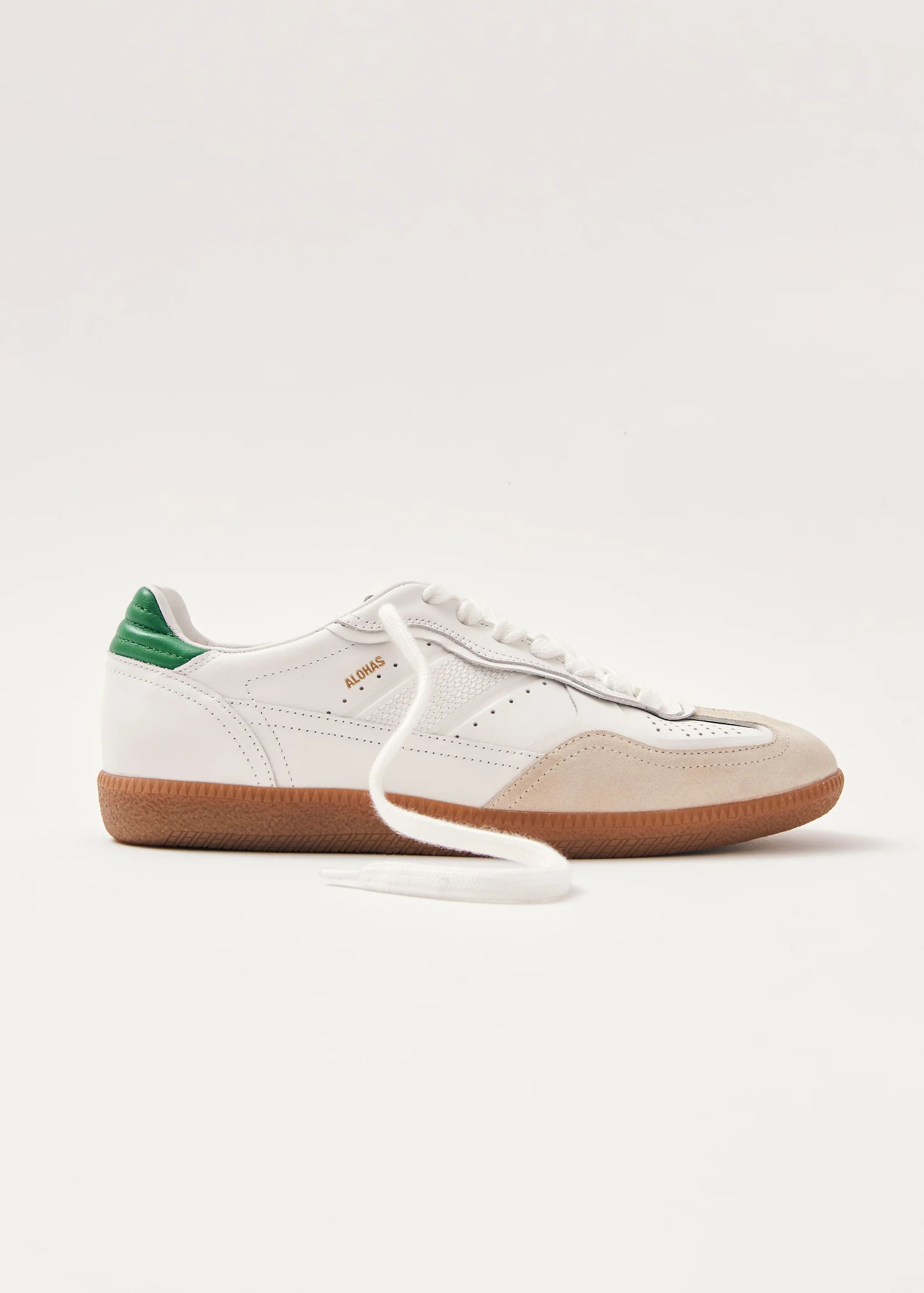 Tb.490 - White and Green Sneakers | ALOHAS | Alohas AU