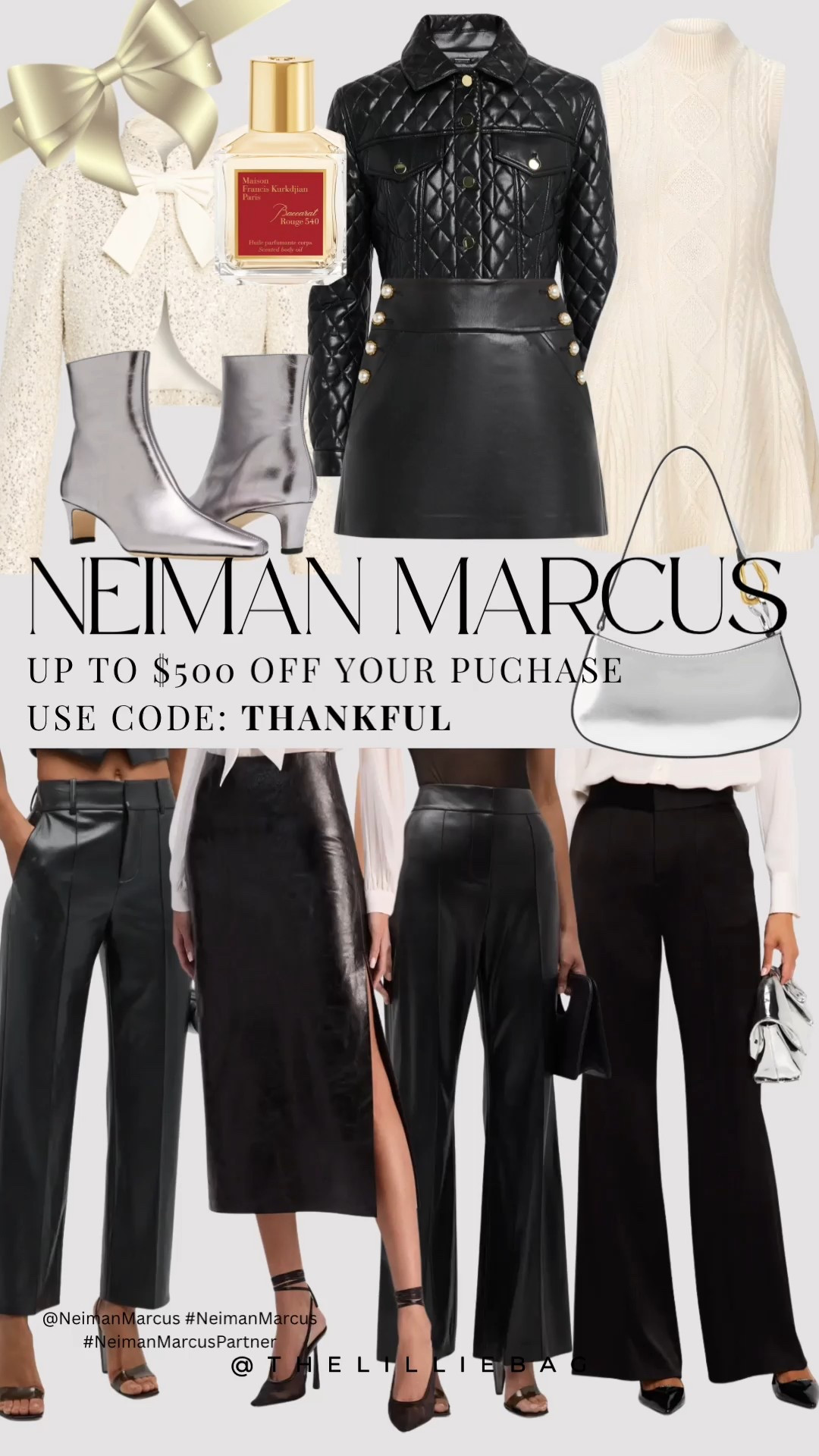 Sharing some gorgeous Neiman Marcus finds for the holiday season 🤍✨
Get up to $500 off your regular-price purchase with code THANKFUL — even beauty + fragrance are included! Such a good time to grab those luxe gifts or treat-yourself pieces you’ve been eyeing. 🤌🏽🎁

Everything is linked for you on my LTK 🤍
@NeimanMarcus #NeimanMarcus #NeimanMarcusPartner

Promo window: 11/24–11/29
Code: THANKFUL

#LTKHoliday #LTKGiftGuide #LTKCyberWeek