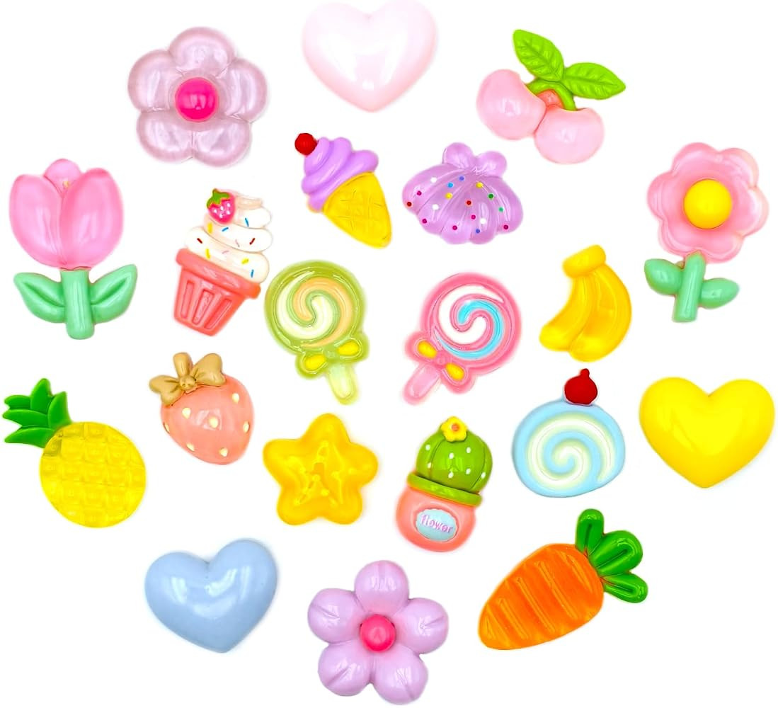 PVC/Resin Cute Shoe Charms for Sandals, Animal, Flowers, Sweets, Construction Vehicles, DIY Shoe ... | Amazon (US)