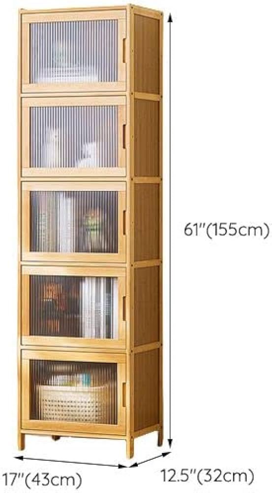 CraftThink Tall Storage Cabinet, Scandinavian Accent Cabinet with Doors and Straight Legs Rectangle  | Amazon (US)