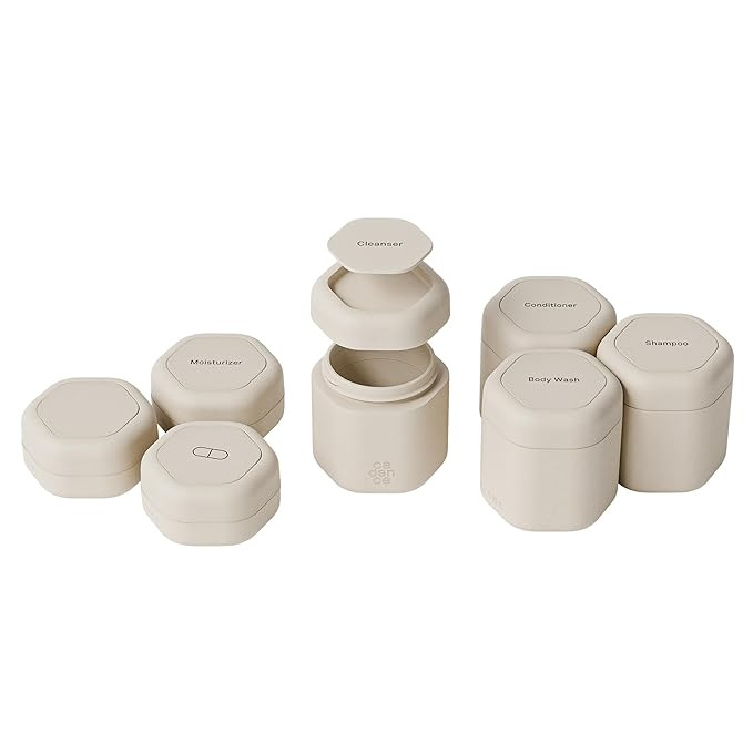 Cadence Travel Containers - Daily Routine Capsule Set - Magnetic Containers with Lids,4 Flex Medi... | Amazon (US)