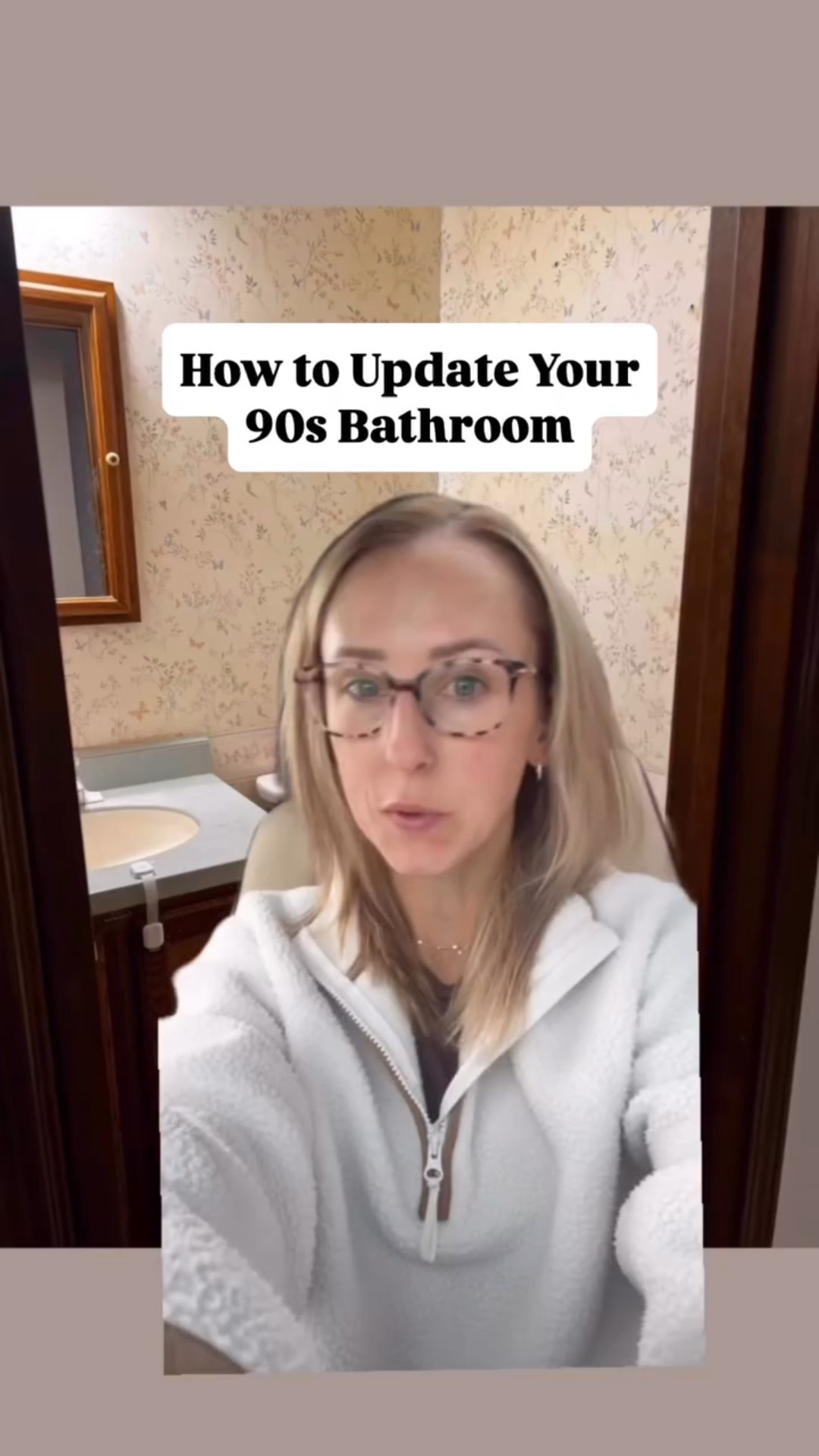 The dreaded 90s powder room is one of my most requested rooms to talk about, because of the limited space it can be tricky to pick design elements that make a big impact without making the space feel overwhelming or cramped. 

Which option would you choose? New floors or wallpaper? 

Let me know in the comments below! 👇🏼 

#powderroom #halfbath #diyhomeprojects #beginnerfriendly 

#LTKHome