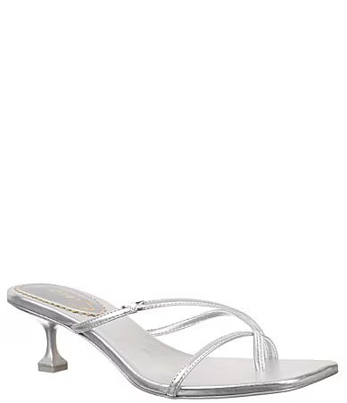 Circus NY by Sam Edelman Juliet Metallic Strappy Kitten Heel Sandals - 7.5 | Dillard's