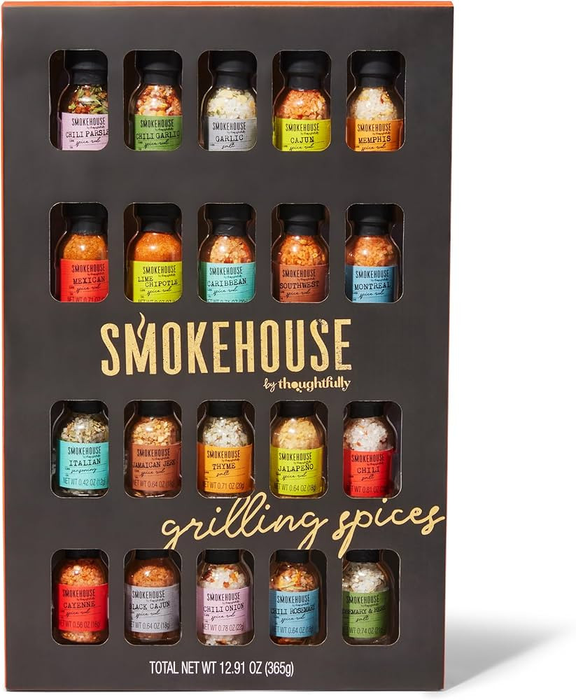 Smokehouse by Thoughtfully, Gourmet Ultimate Grilling Spice Set, Grill Seasonings and Rubs Gift S... | Amazon (US)