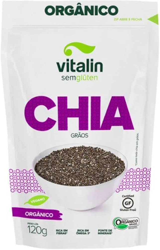 Vitalin Chia Grãos Orgânica Sem Glúten 120G | Amazon (BR)