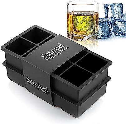 Samuelworld Ice Cube Tray Large Size Silicone Flexible 8 Cavity Ice Maker for Whiskey and Cocktai... | Amazon (US)