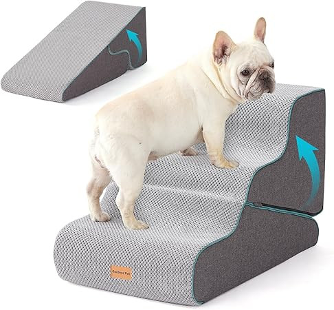 Gardner Pet Dog Stairs for Small Dogs 16.5" H, 2 in 1 Transformable 3-Step Pet Stairs and ramp, D... | Amazon (US)