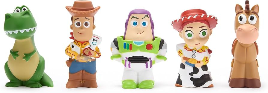 Disney Store Official Toy Story Bath Toy Set, 5 Pc, Includes Buzz Lightyear, Woody, Jessie, Bulls... | Amazon (UK)