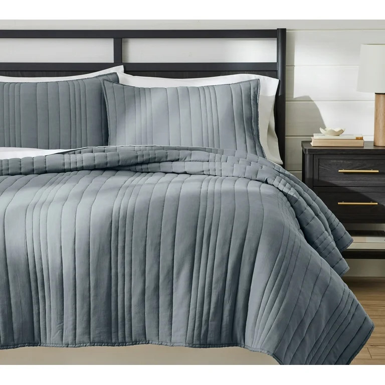 Better Homes & Gardens Gray Linen Blend Quilt, King | Walmart (US)