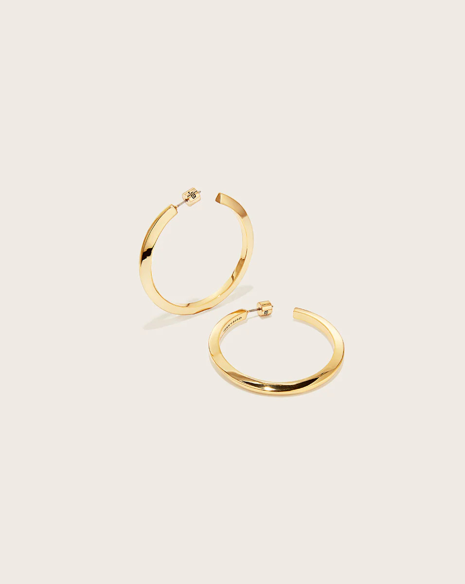 Jenny Bird Toni Large Hoops Gold | Veronica Beard