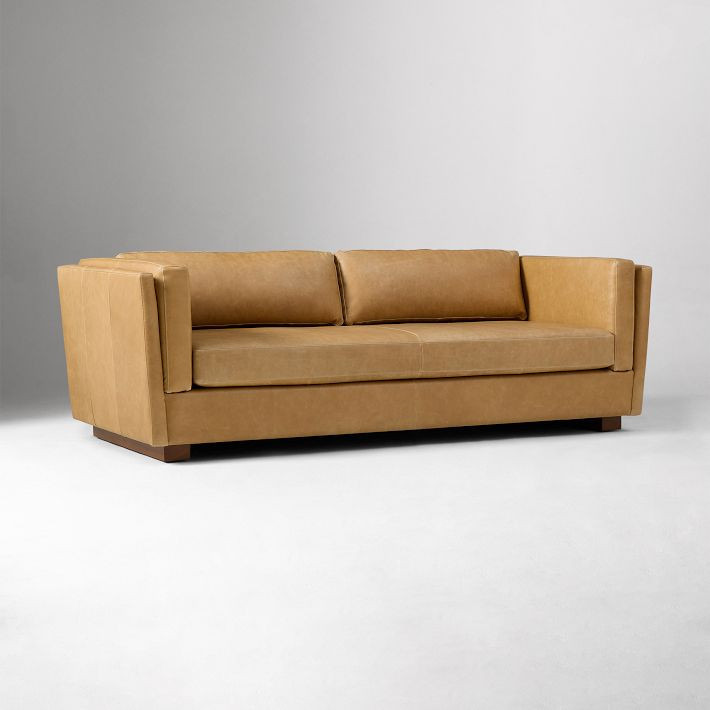 Thea Leather Sofa (77"–97") | West Elm (US)