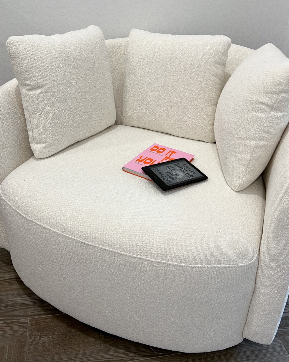 I just got this cozy boucle chair and I’m so in love! It’s such nice quality and swivels!!! It’s so spacious too for curling up a good book! 📖 

Beautiful by drew Barrymore, walmart, bedroom corner, cozy chair, furniture, living room, family room, white chair

#LTKFind #LTKstyletip #LTKhome