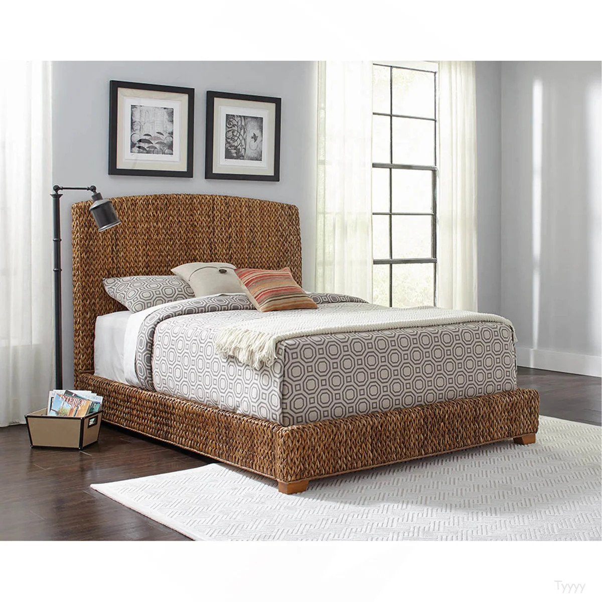 Holden Rustic Brown and Natural Queen Bed | Wayfair North America