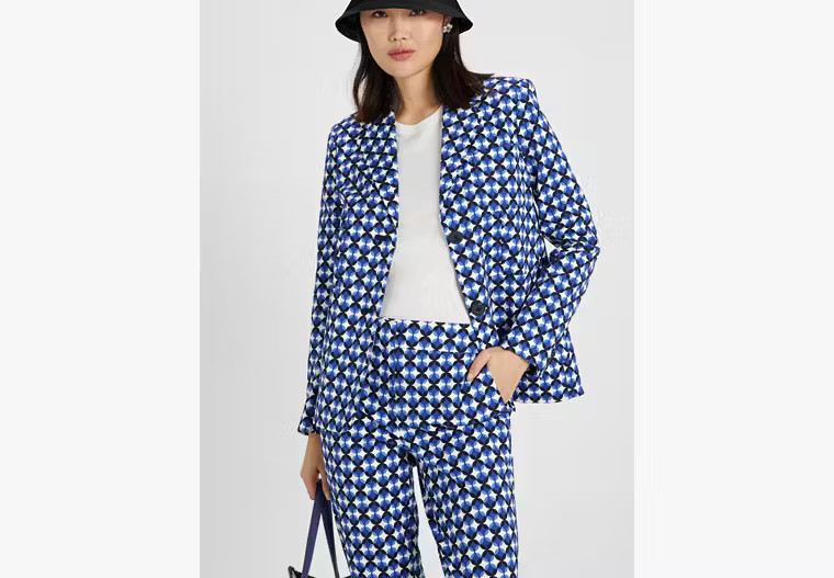 Patio Tile Twill Blazer | Kate Spade Outlet