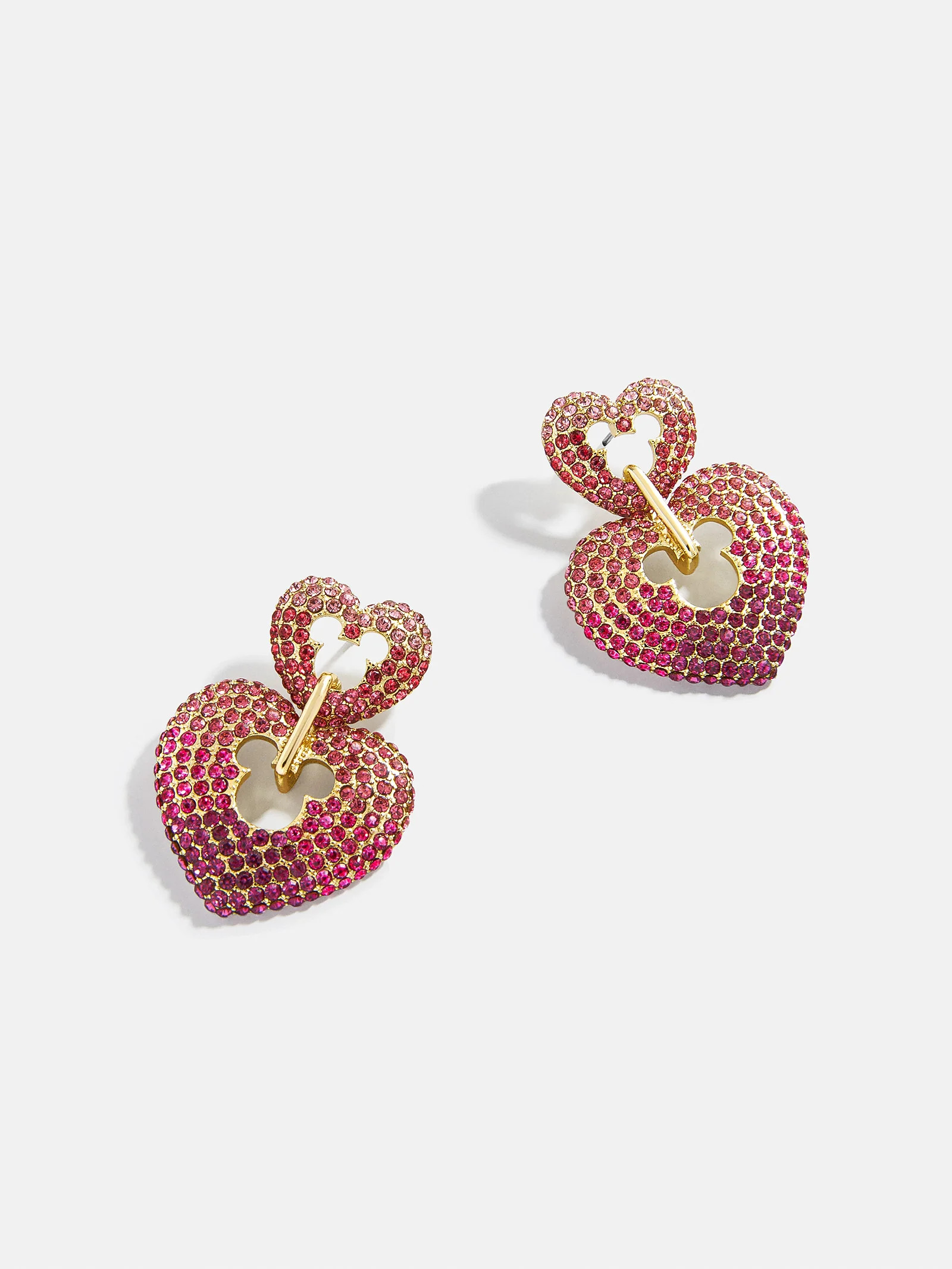 Disney Mickey Mouse Heart Statement Earrings - Pink | BaubleBar (US)