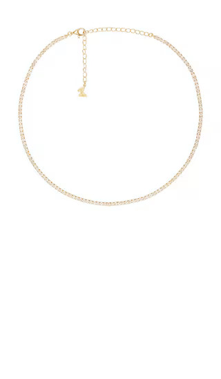 Thin Tennis Choker in Gold | Revolve Clothing (Global)