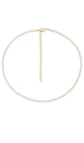 Thin Tennis Choker in Gold | Revolve Clothing (Global)