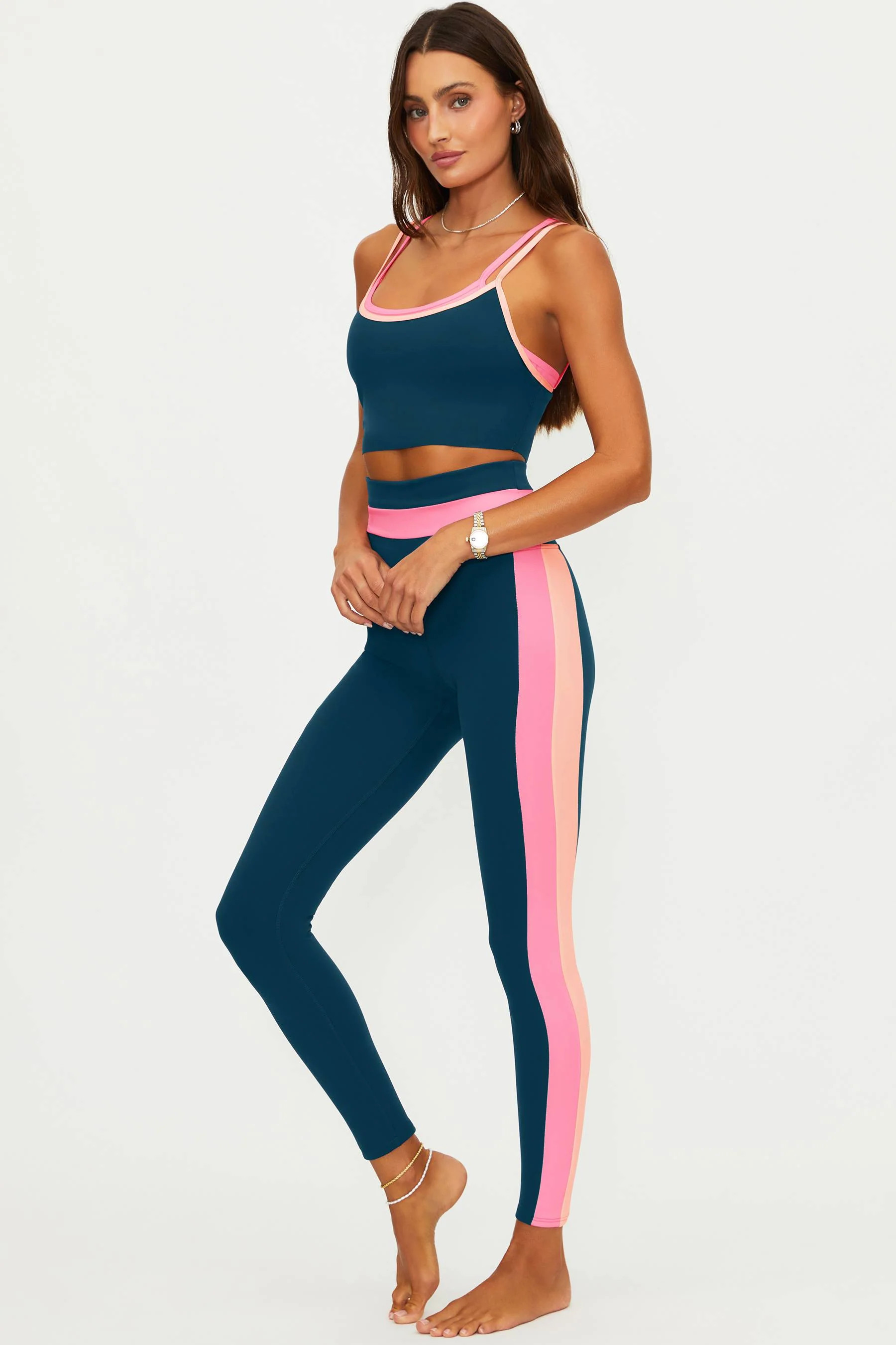 Mariella Legging Seashell Isle Colorblock Matte | Colorblock Active Legging | Beach Riot | Beach Riot