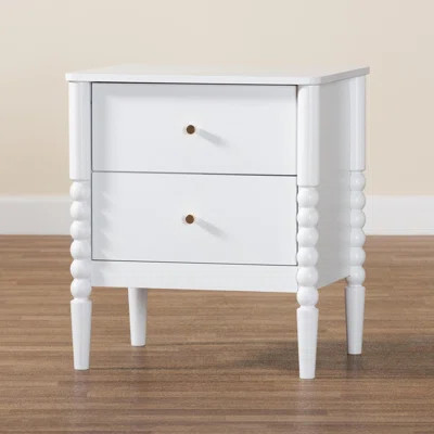 Lucera Mid-Century 2-Drawer Bobbin Nightstand | Wayfair North America