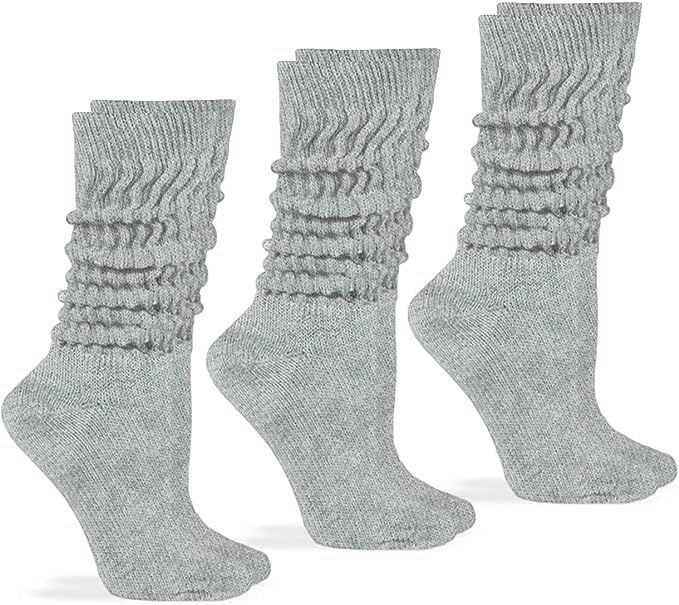 Jefferies Socks Womens Slouch Cotton Knit Socks 3 Pair Pack | Amazon (US)