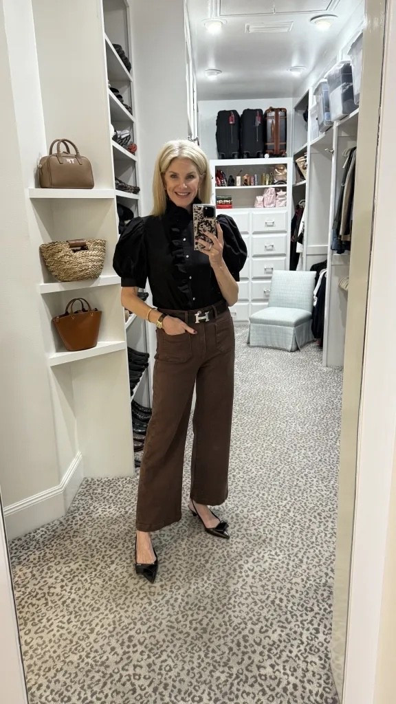 Love a chocolate brown and black combo! Fit TTS

#LTKFindsUnder100 #LTKOver40 #LTKSeasonal