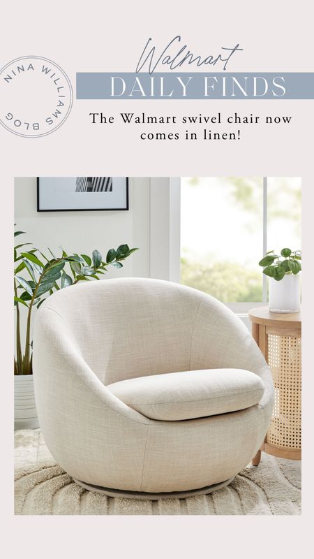 Viral swivel chair from Walmart now comes in linen - better homes and gardens furniture 

#LTKMostLoved #LTKhome