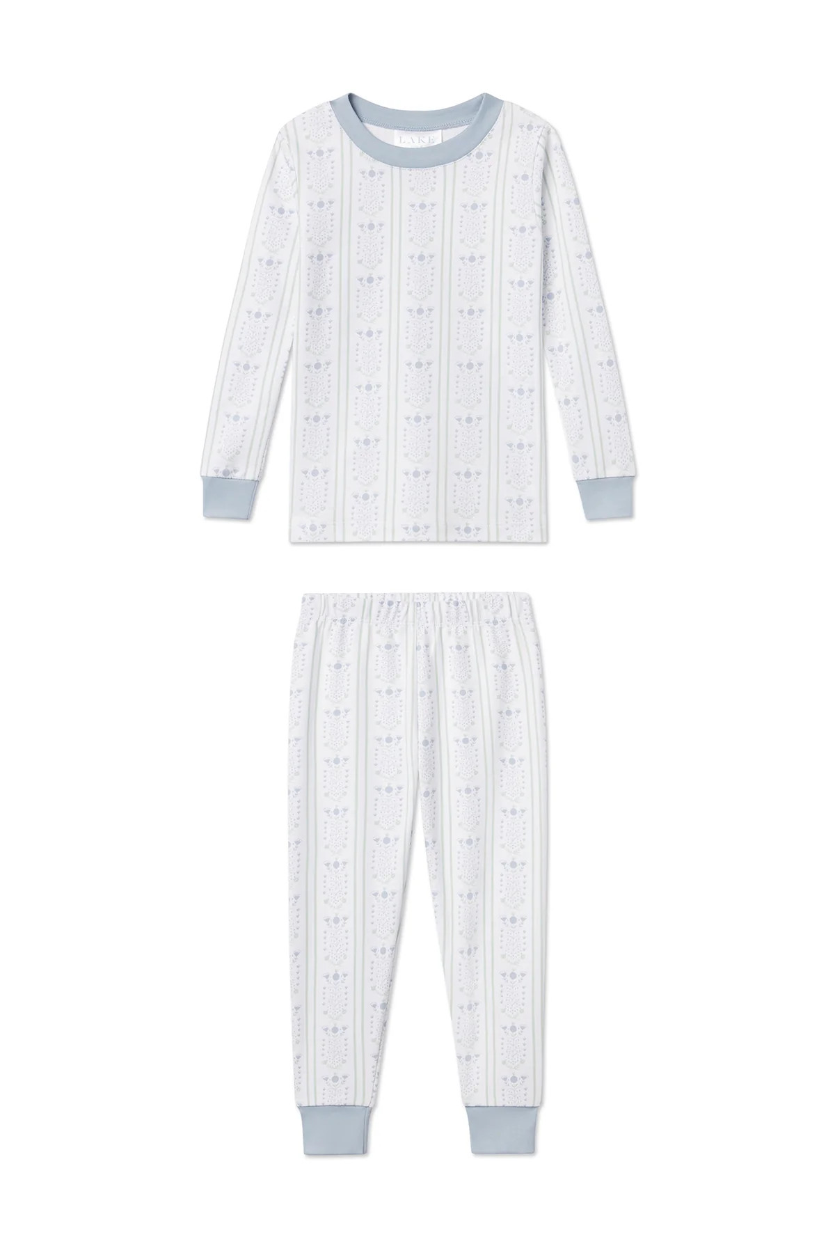 Kids Long-Long Set in Dusty Blue Antoinette | Lake Pajamas