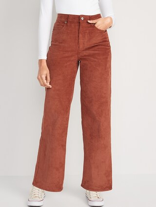Extra High-Waisted Sky-Hi Wide-Leg Corduroy Pants for Women | Old Navy (US)