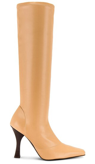 Snipped Toe Boot in Beige | Revolve Clothing (Global)