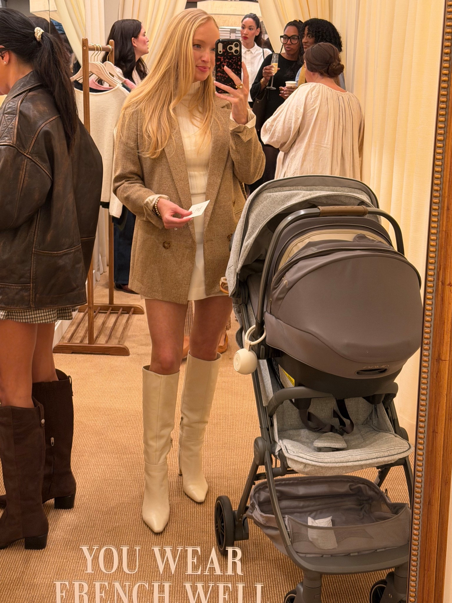 What I wore to an event in Atlanta! Sesame is opening a location at ponce city market. I wore a little wool mini skirt and oversized blazer with knee high boots 

Sizing:
Skirt- small
Sweater- small
Blazer- 4 (runs roomy) 
Knee high boots - tts 

#LTKBaby #LTKSeasonal #LTKmomlife